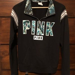 PINK pullover half zip hoodie